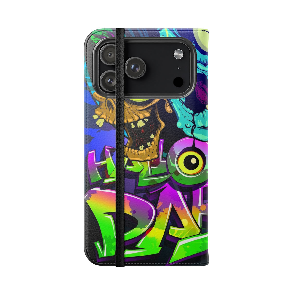 Halloween Party Flip Case — Neon Monster Phone Wallet