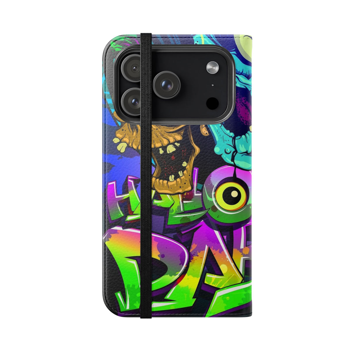 Halloween Party Flip Case — Neon Monster Phone Wallet