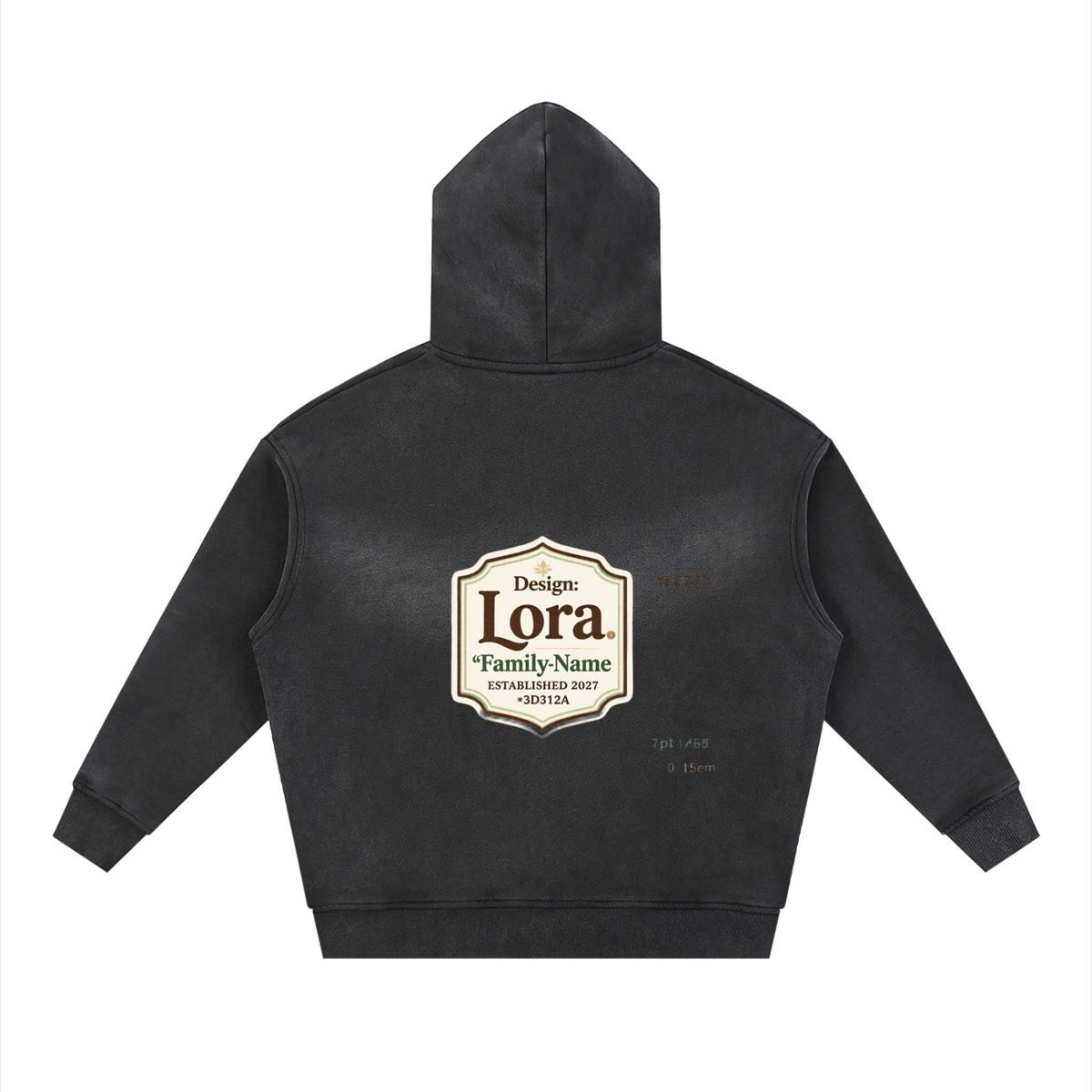Sunfade Two-way Zipper Boxy Fleece Hoodie