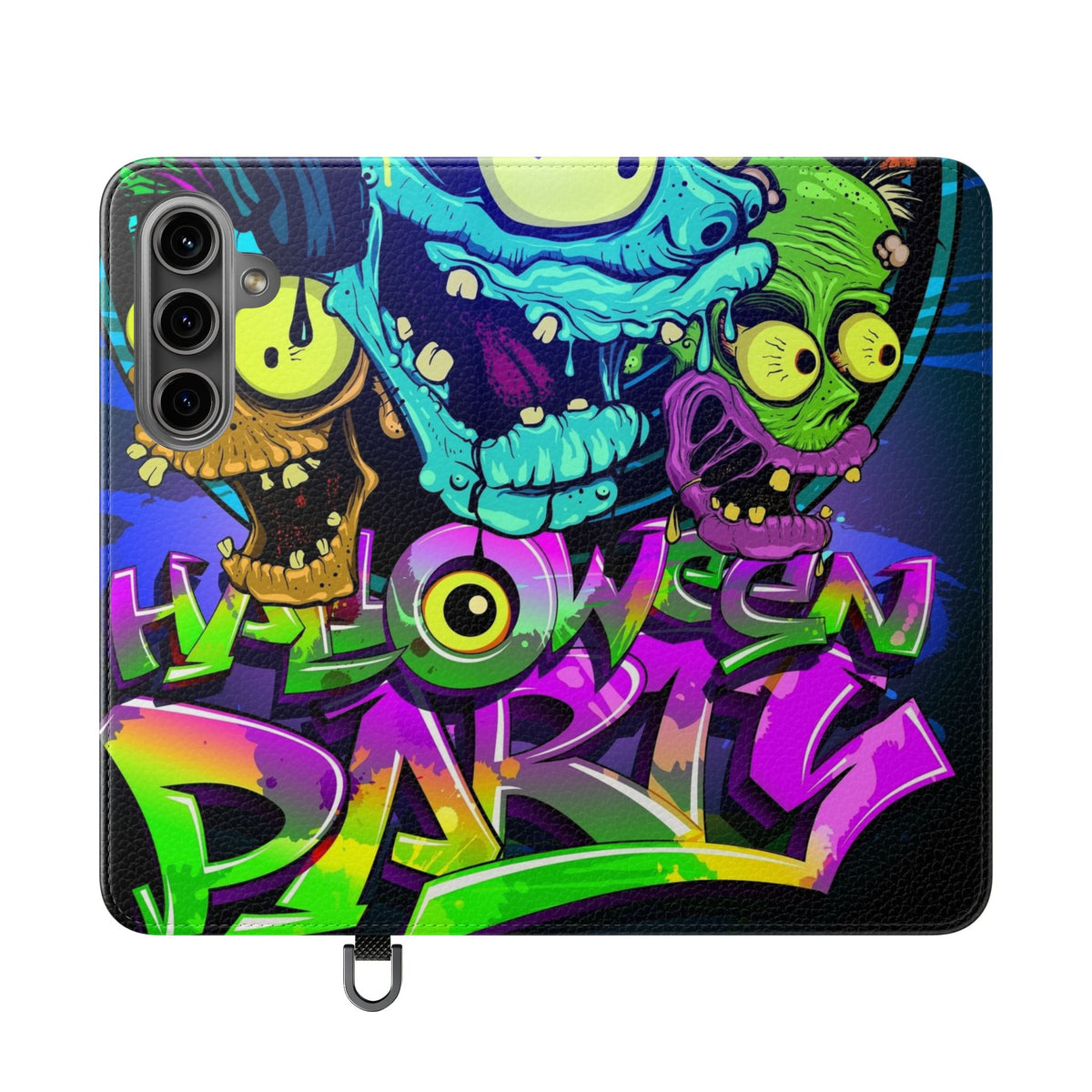 Halloween Party Flip Case — Neon Monster Phone Wallet