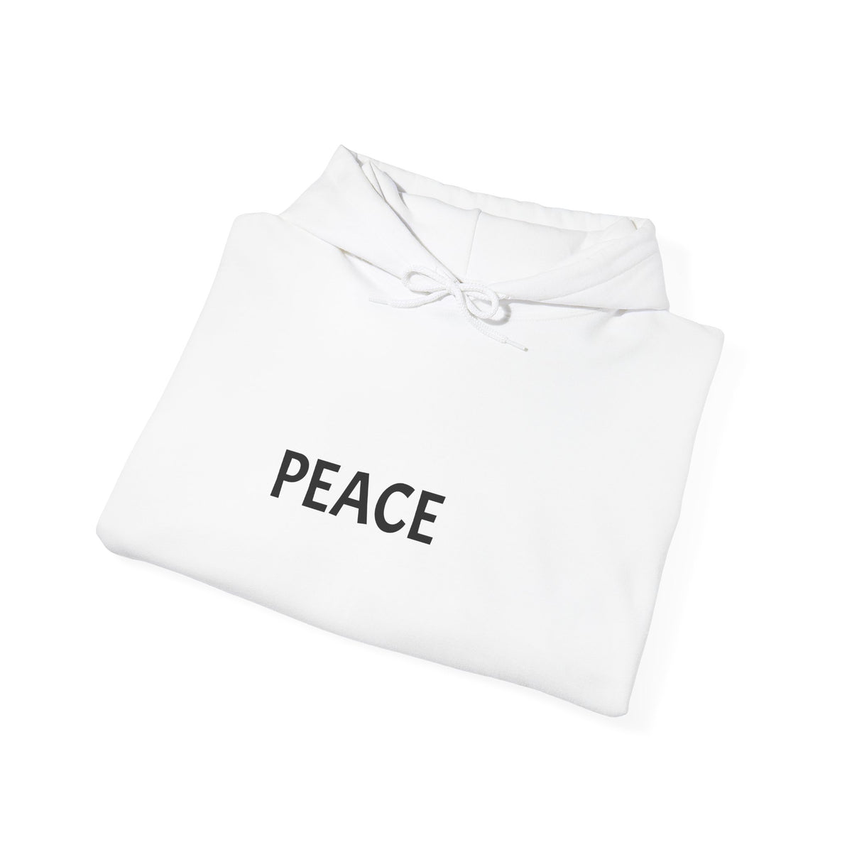 Peace Minimal Hoodie — Simple 'PEACE' Graphic Pullover