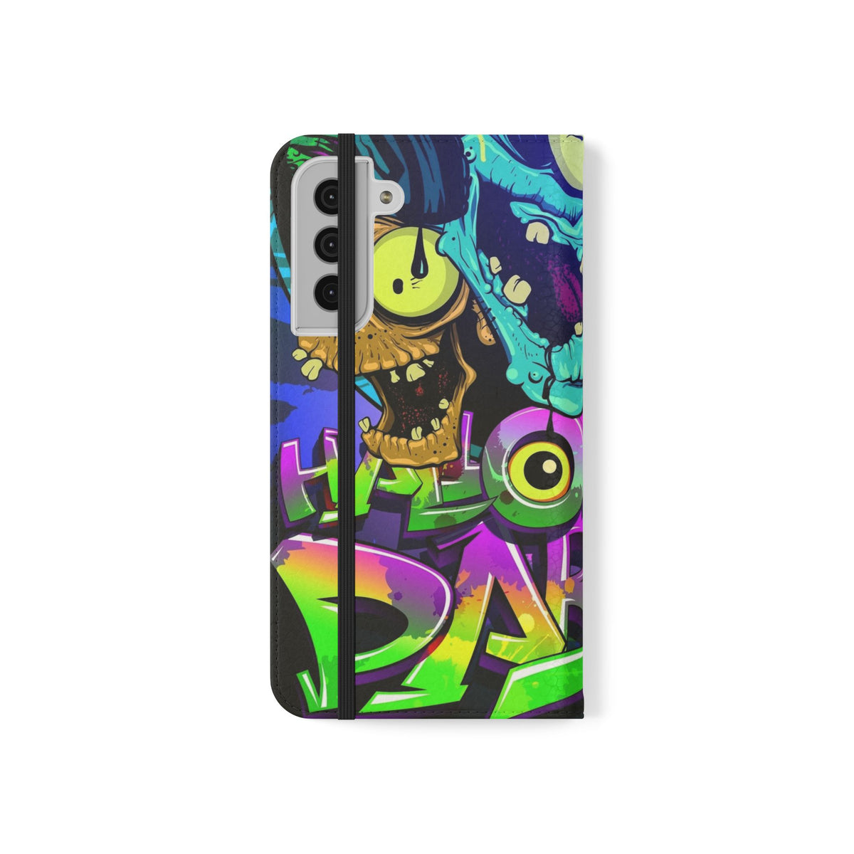 Halloween Party Flip Case — Neon Monster Phone Wallet