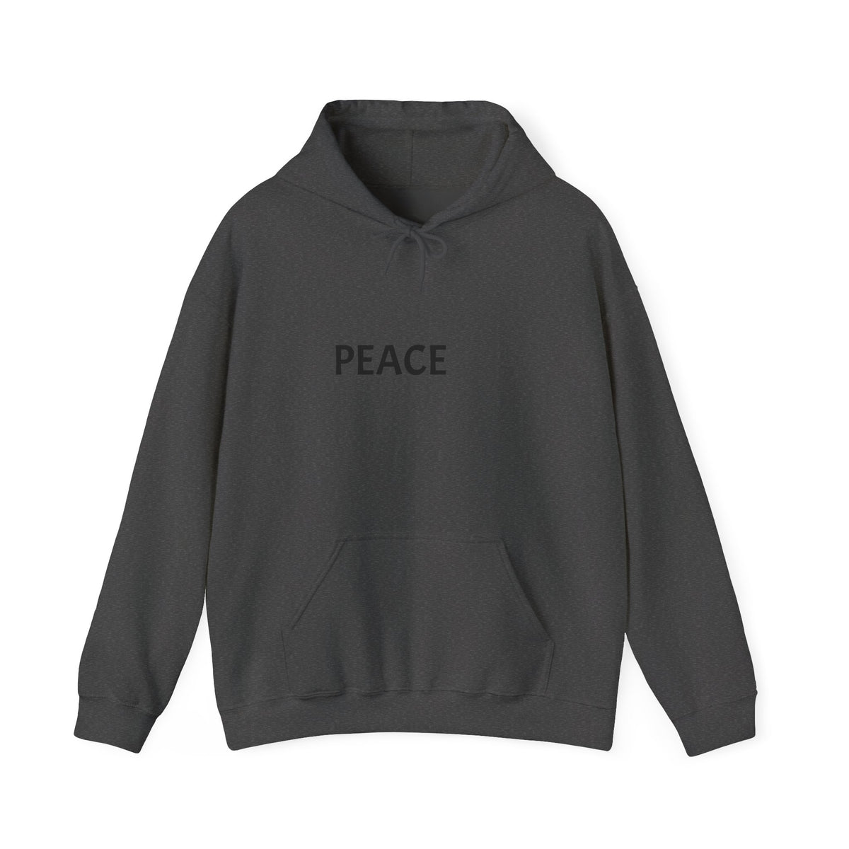 Peace Minimal Hoodie — Simple 'PEACE' Graphic Pullover