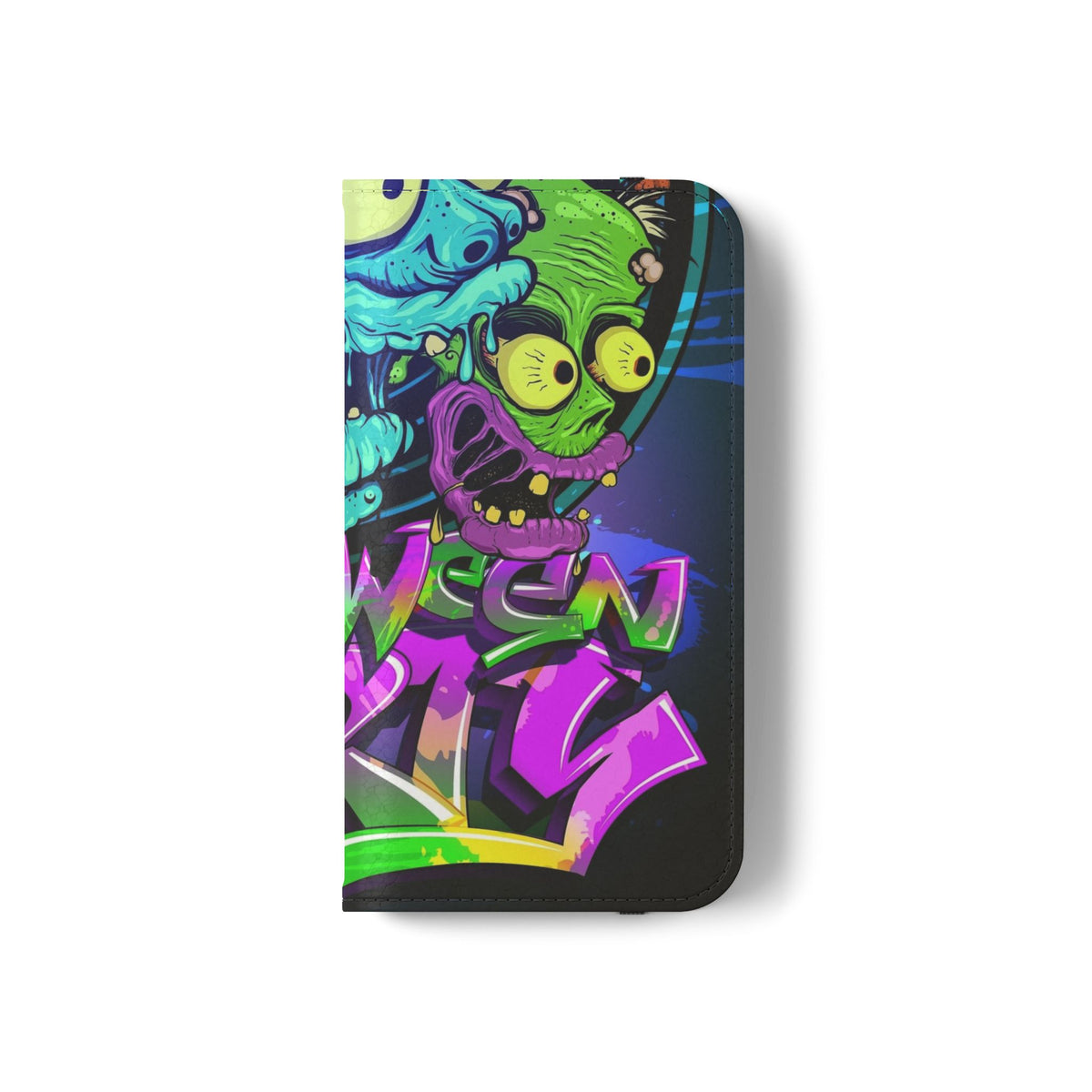Halloween Party Flip Case — Neon Monster Phone Wallet