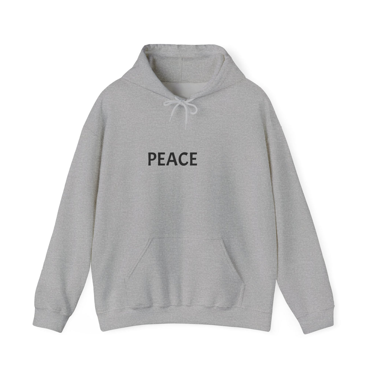 Peace Minimal Hoodie — Simple 'PEACE' Graphic Pullover