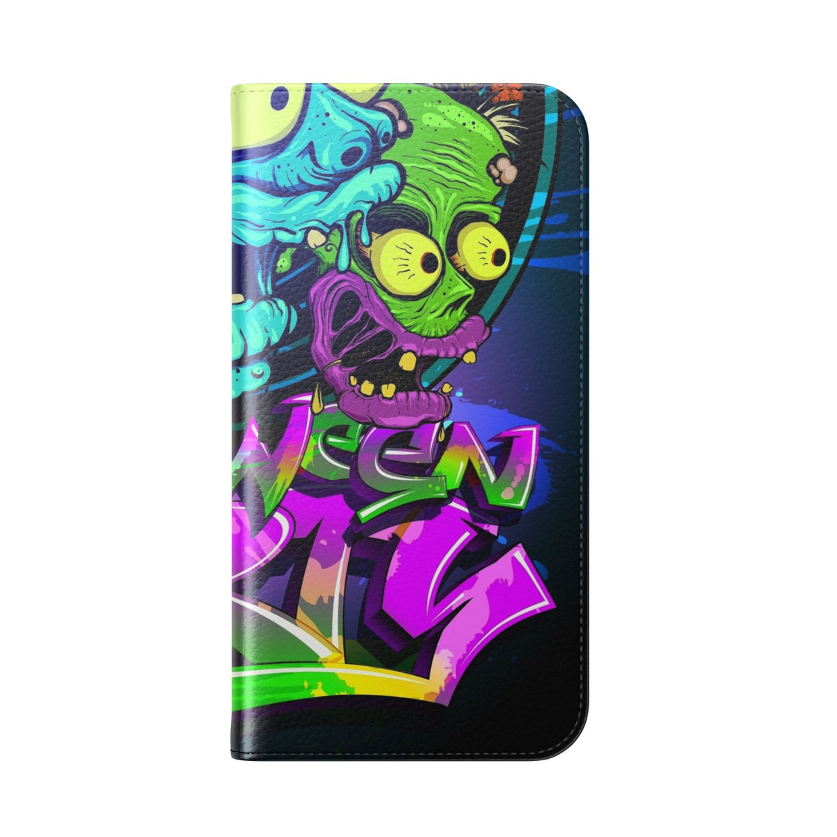 Halloween Party Flip Case — Neon Monster Phone Wallet