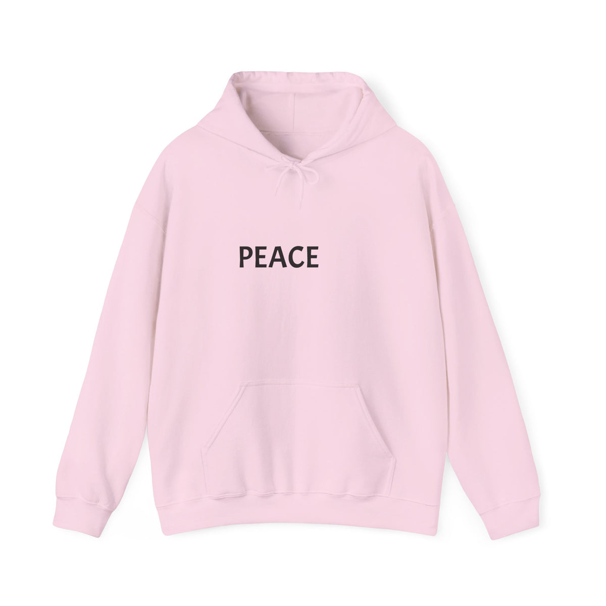 Peace Minimal Hoodie — Simple 'PEACE' Graphic Pullover