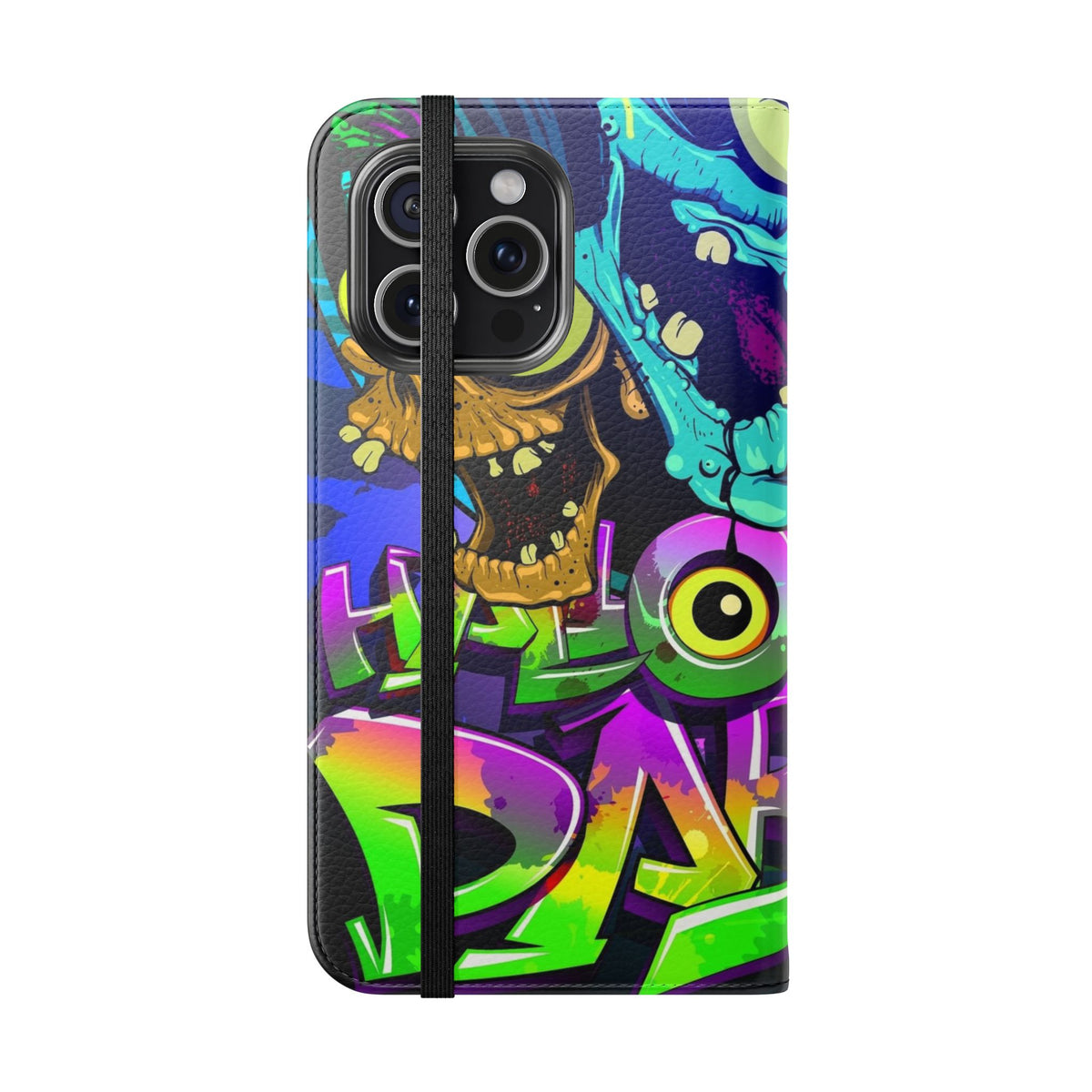 Halloween Party Flip Case — Neon Monster Phone Wallet