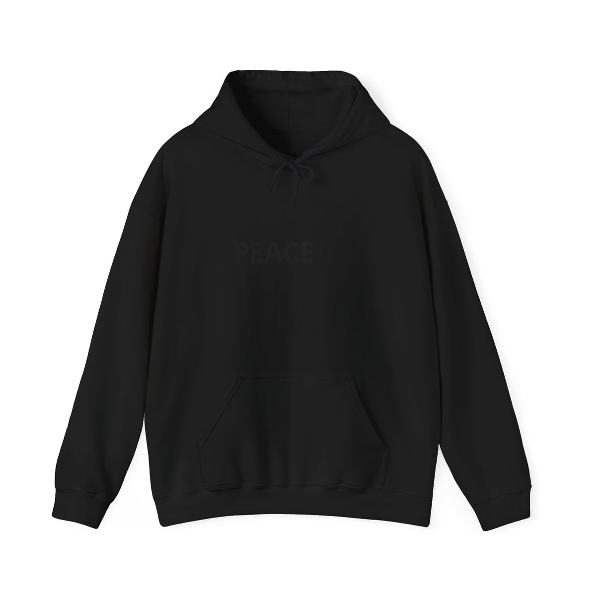Peace Minimal Hoodie — Simple 'PEACE' Graphic Pullover