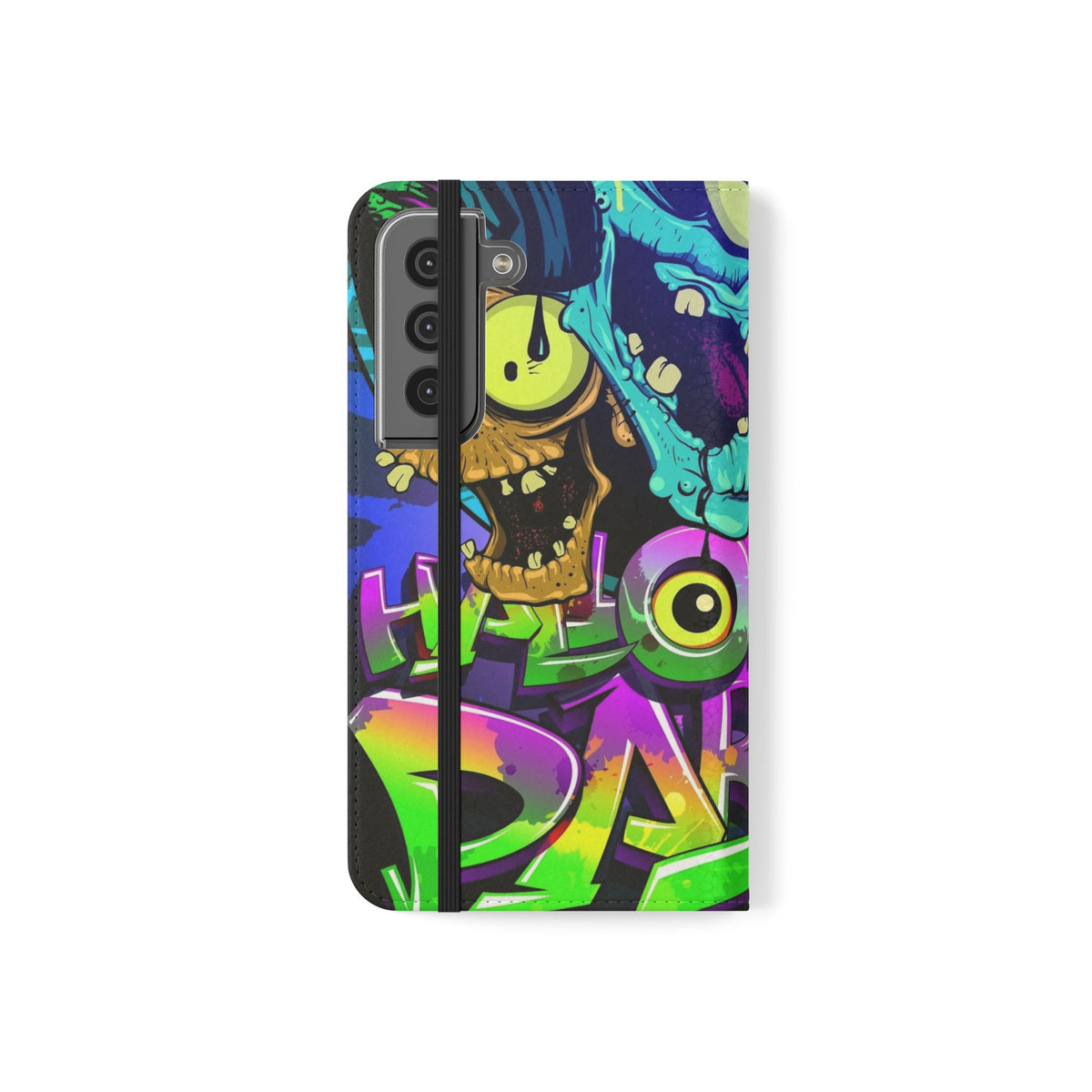 Halloween Party Flip Case — Neon Monster Phone Wallet