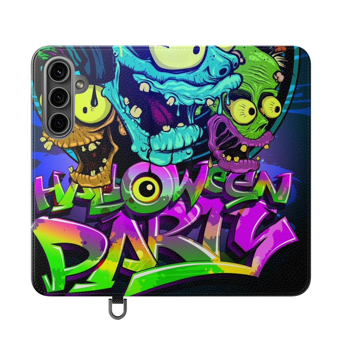Halloween Party Flip Case — Neon Monster Phone Wallet