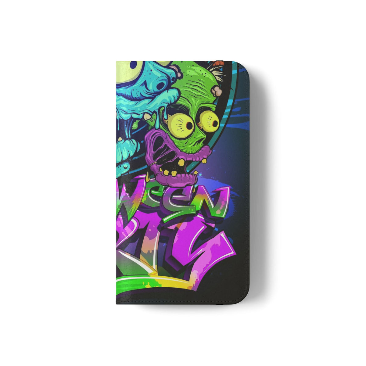 Halloween Party Flip Case — Neon Monster Phone Wallet