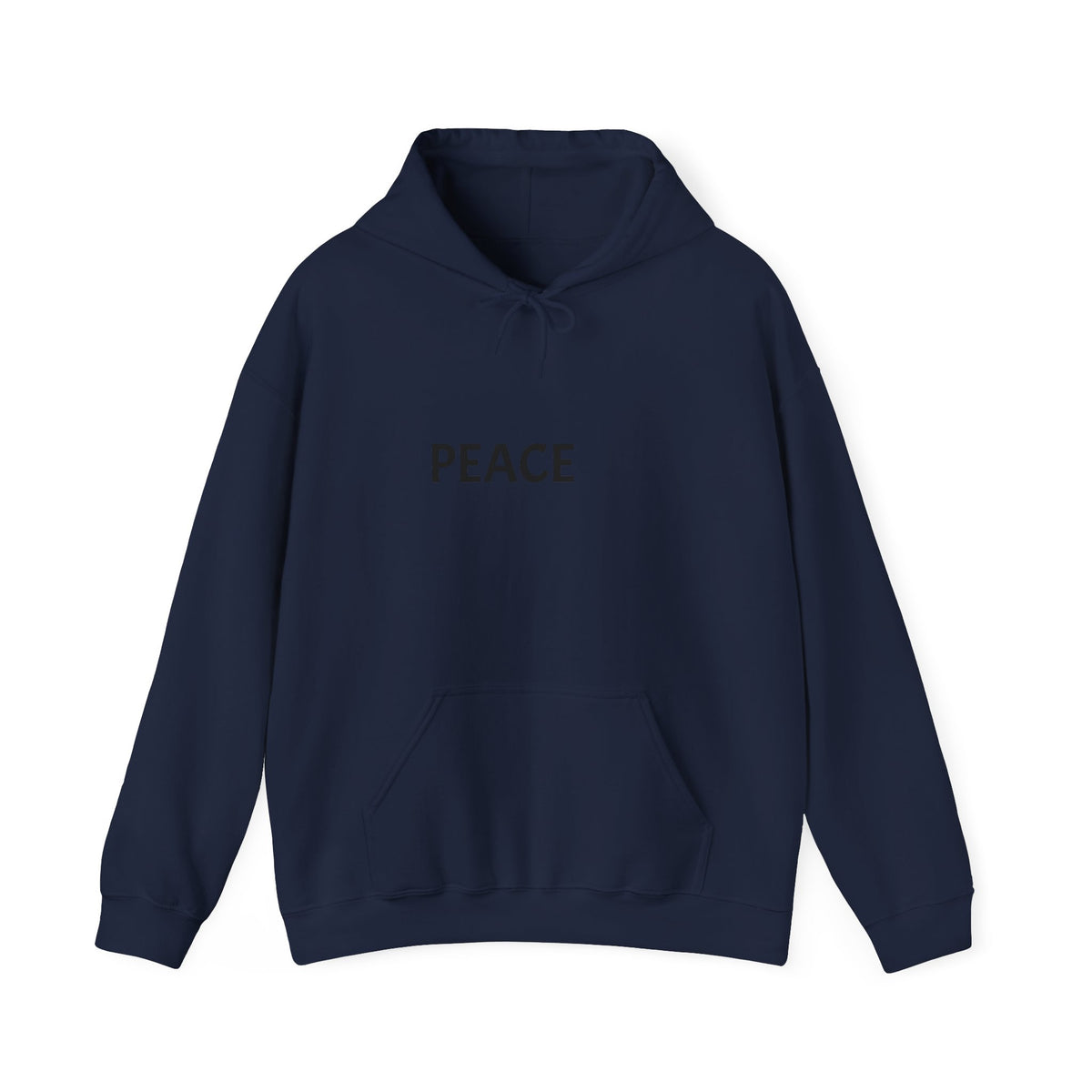 Peace Minimal Hoodie — Simple 'PEACE' Graphic Pullover