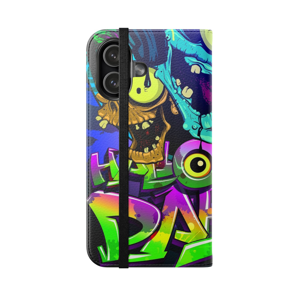 Halloween Party Flip Case — Neon Monster Phone Wallet
