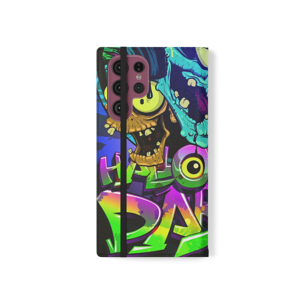 Halloween Party Flip Case — Neon Monster Phone Wallet