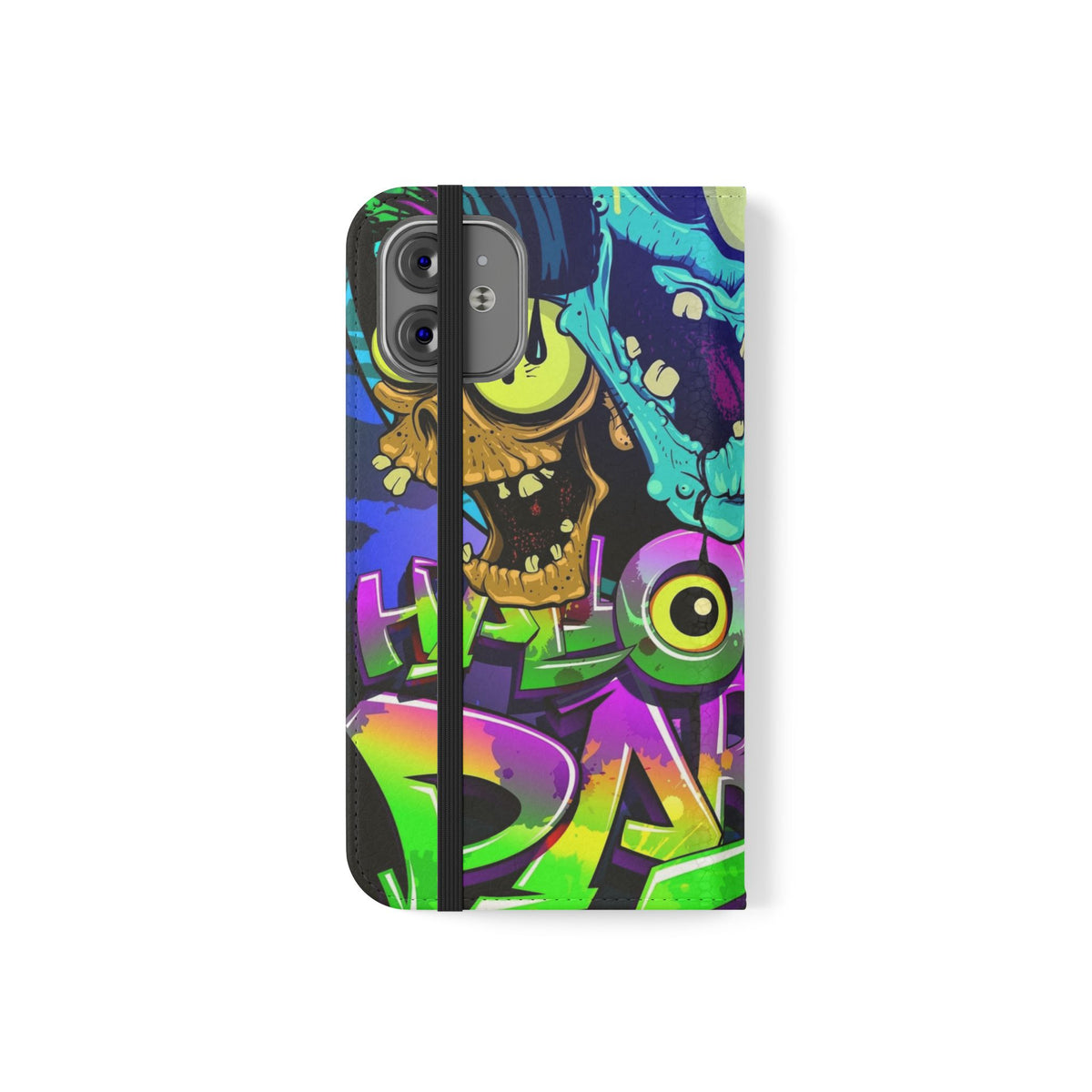 Halloween Party Flip Case — Neon Monster Phone Wallet