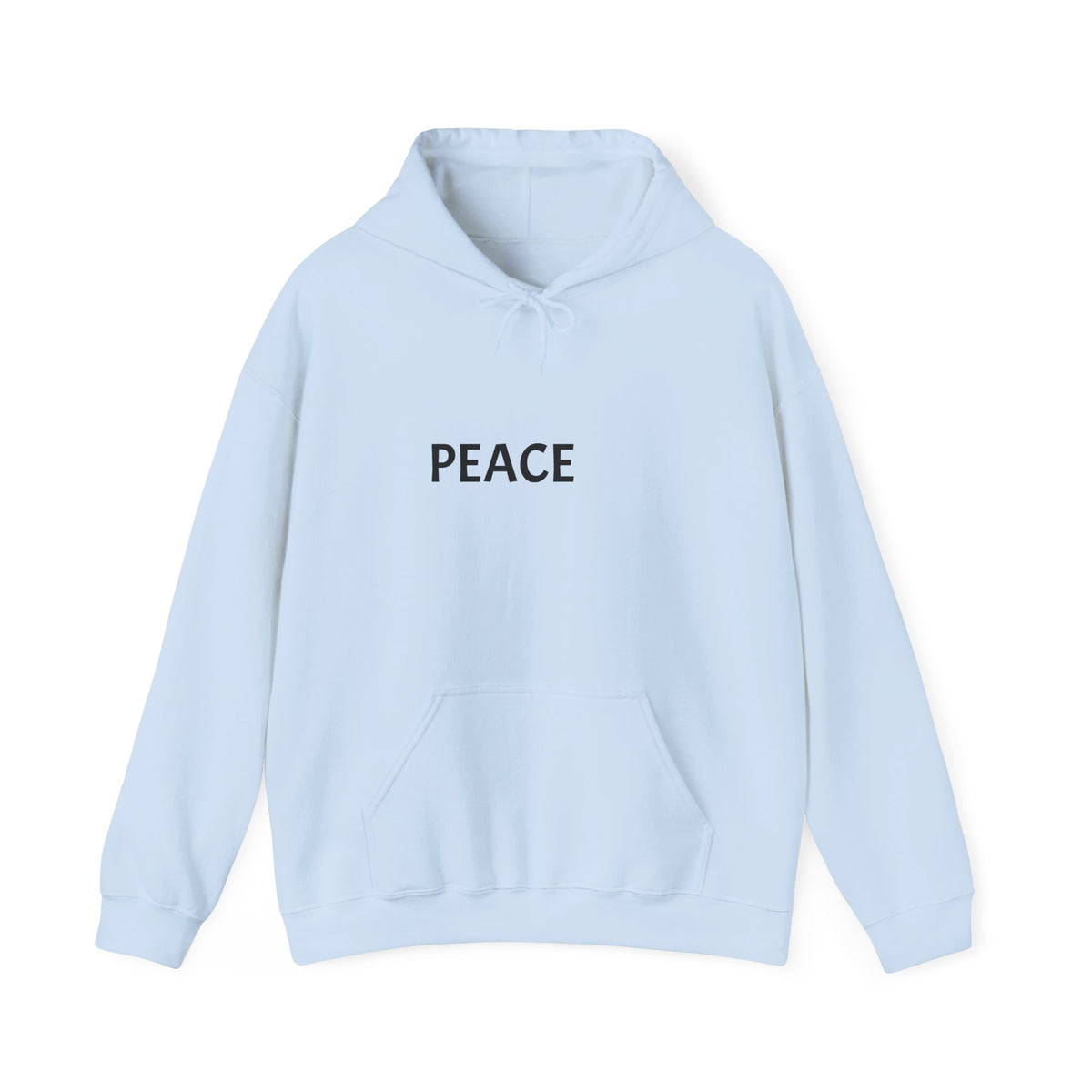 Peace Minimal Hoodie — Simple 'PEACE' Graphic Pullover