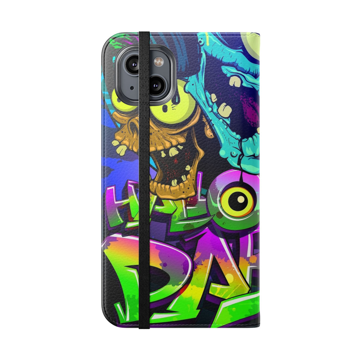 Halloween Party Flip Case — Neon Monster Phone Wallet