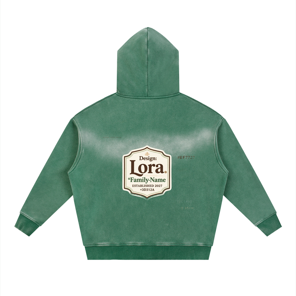 Sunfade Two-way Zipper Boxy Fleece Hoodie