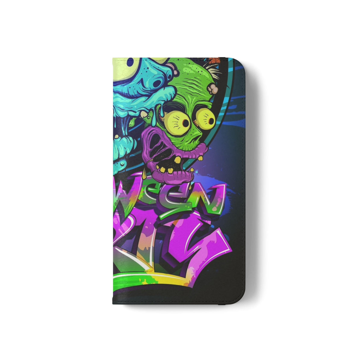 Halloween Party Flip Case — Neon Monster Phone Wallet