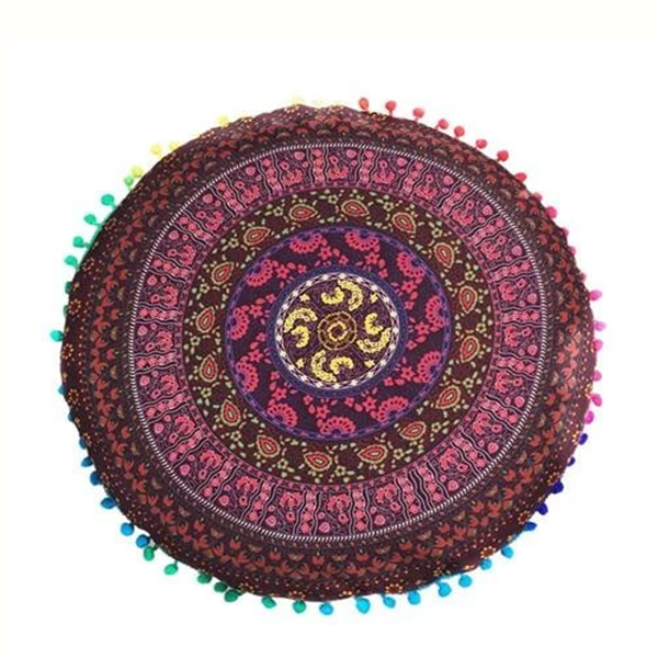 Gradient Floral Pillow Covers and Round Cushion Cases