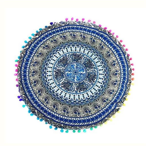 Gradient Floral Pillow Covers and Round Cushion Cases