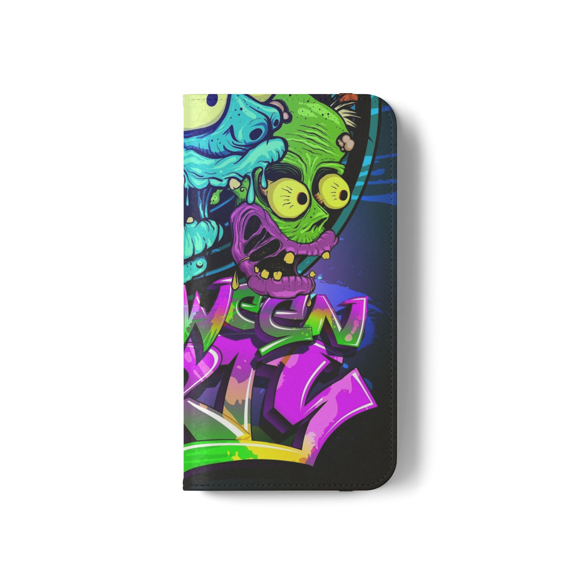 Halloween Party Flip Case — Neon Monster Phone Wallet