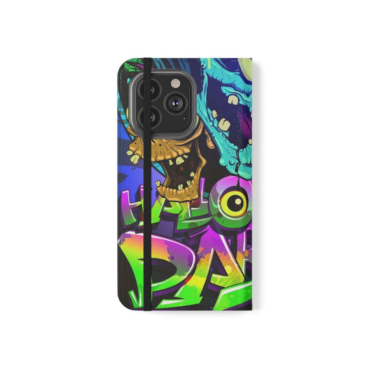 Halloween Party Flip Case — Neon Monster Phone Wallet