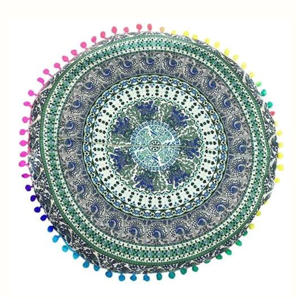 Gradient Floral Pillow Covers and Round Cushion Cases