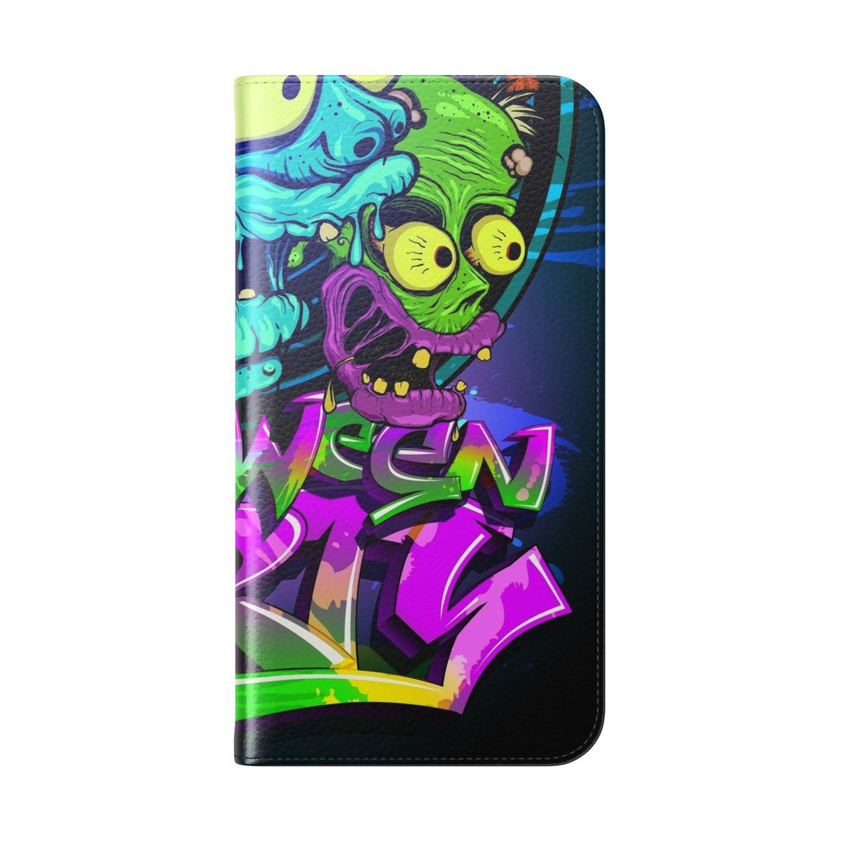 Halloween Party Flip Case — Neon Monster Phone Wallet