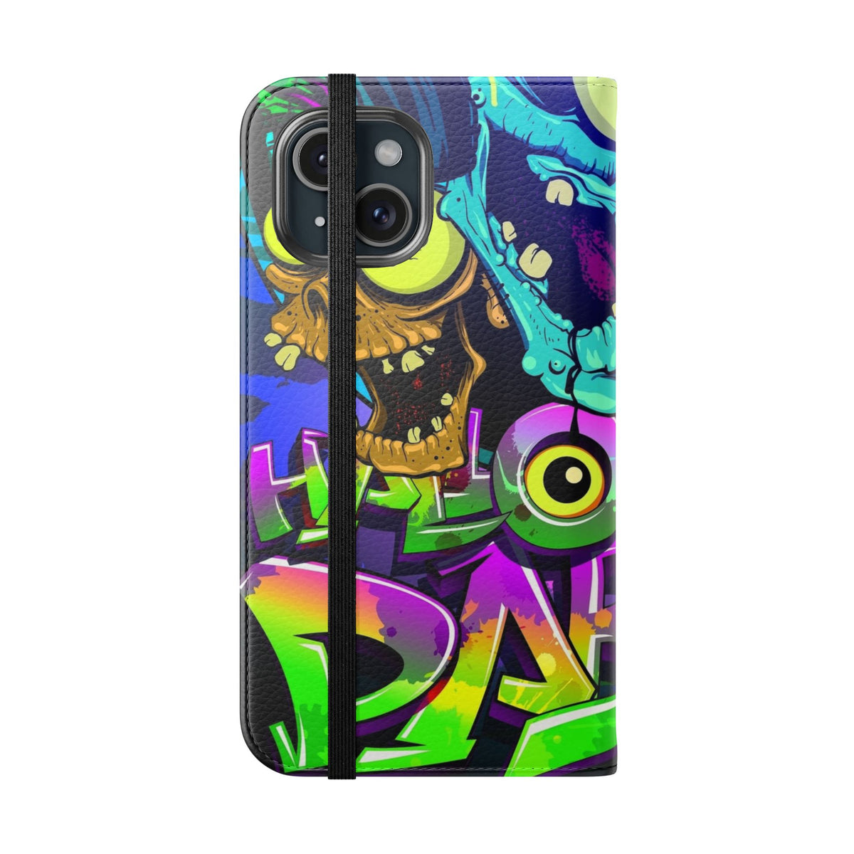 Halloween Party Flip Case — Neon Monster Phone Wallet