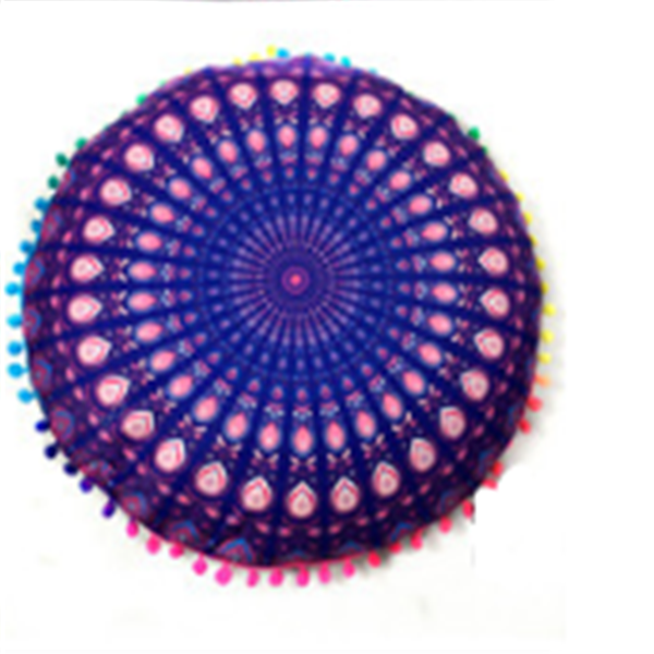 Gradient Floral Pillow Covers and Round Cushion Cases