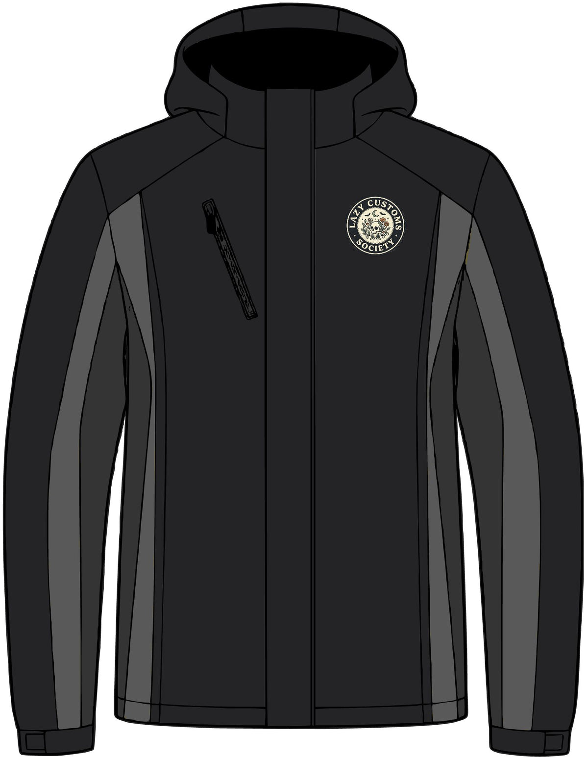 Men's Colorblock 3-in-1 Waterproof Jacket — Navy Hooded Outerwear with Logo