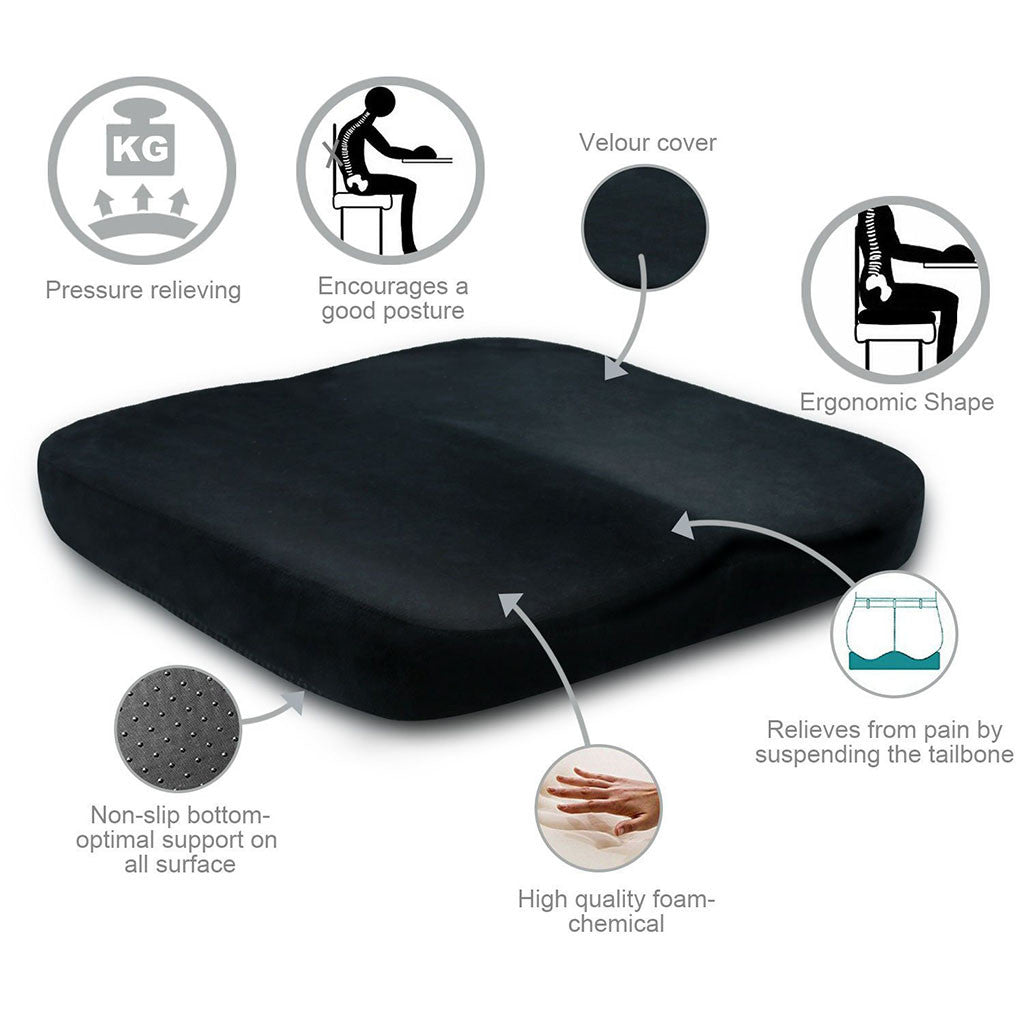 Memory Foam Seat Cushion with Slow Rebound (Chair Pad)