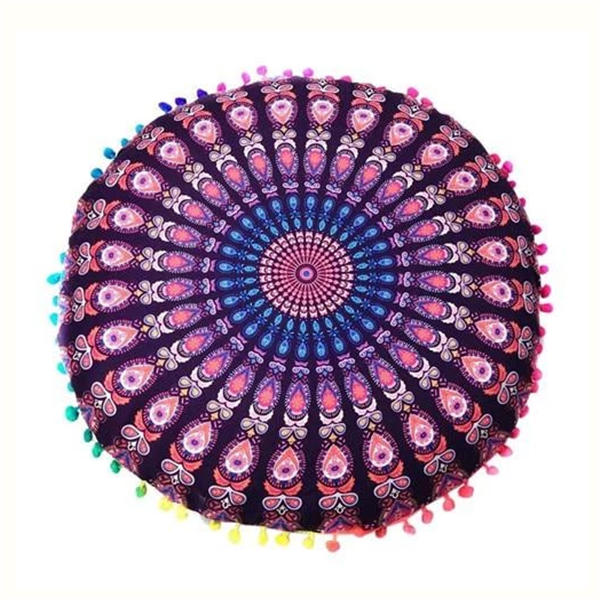 Gradient Floral Pillow Covers and Round Cushion Cases
