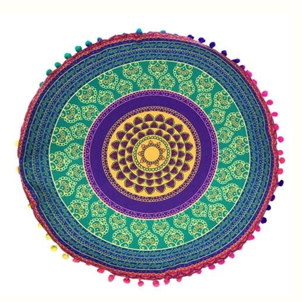 Gradient Floral Pillow Covers and Round Cushion Cases